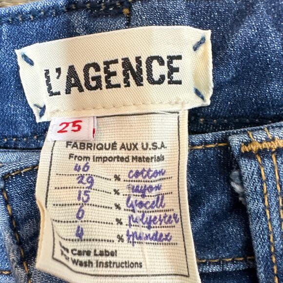 L'Agence The Margot High Rise Ankle Skinny Jeans in Dark Vintage Size 25 NWT - Picture 2 of 6